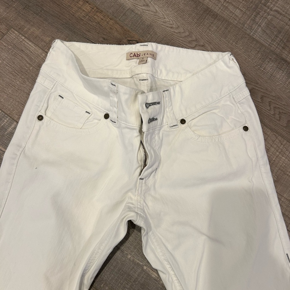 CAbi jeans size 2, white denim - Picture 3 of 8